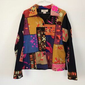 Anu Natural Jacket S Patchwork Boho Indie Hippy